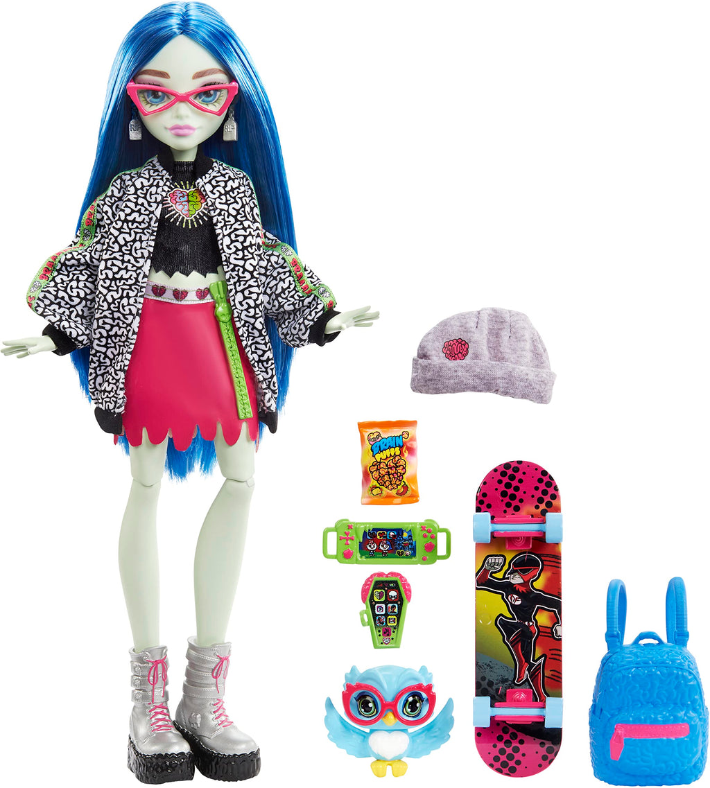 Blue Hair Posable Doll with Pet and Accessories B479
