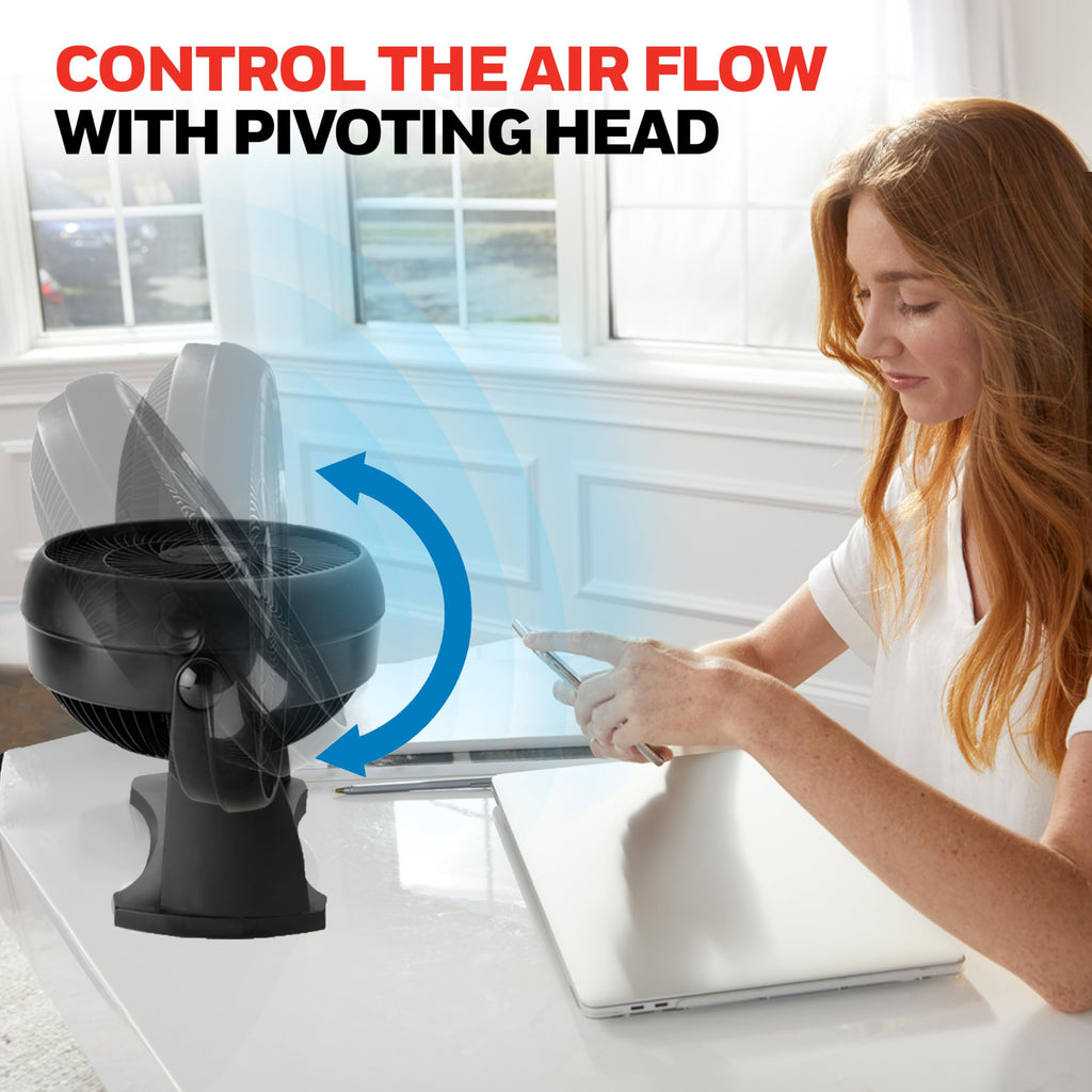 Black 3 Speed Tabletop Air Circulator Fan Y215