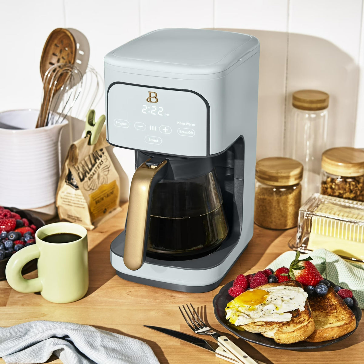 12-Cup Programmable Coffee Maker with Glass Carafe O1052