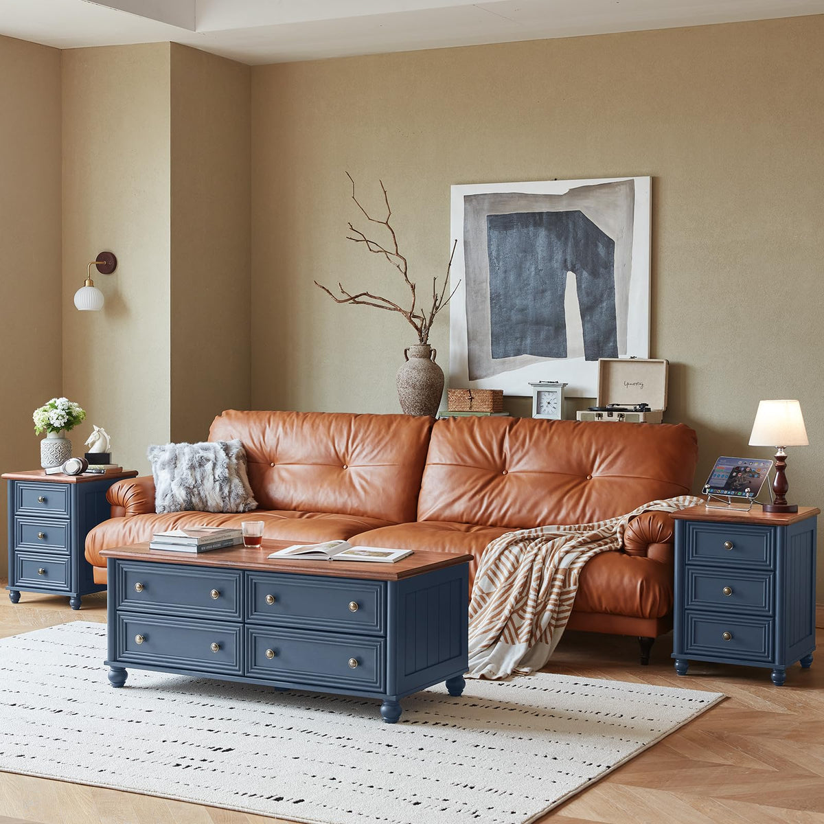 18" Night Stand with 3 Drawers P2583