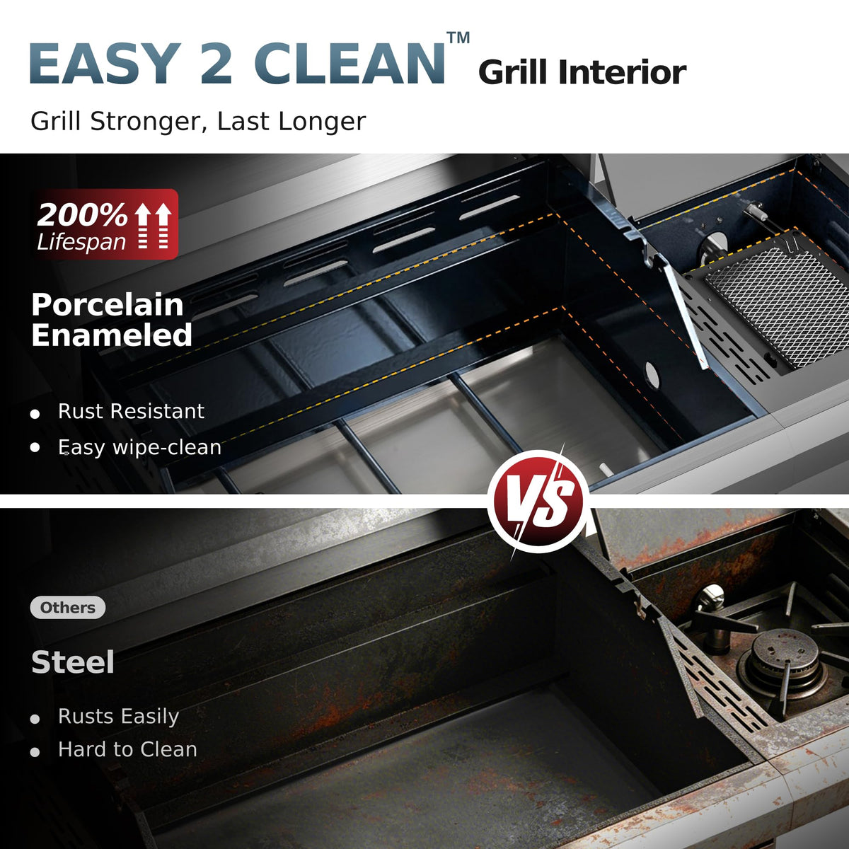 4 Burner Gas Grill with Infrared Side Burner K797696