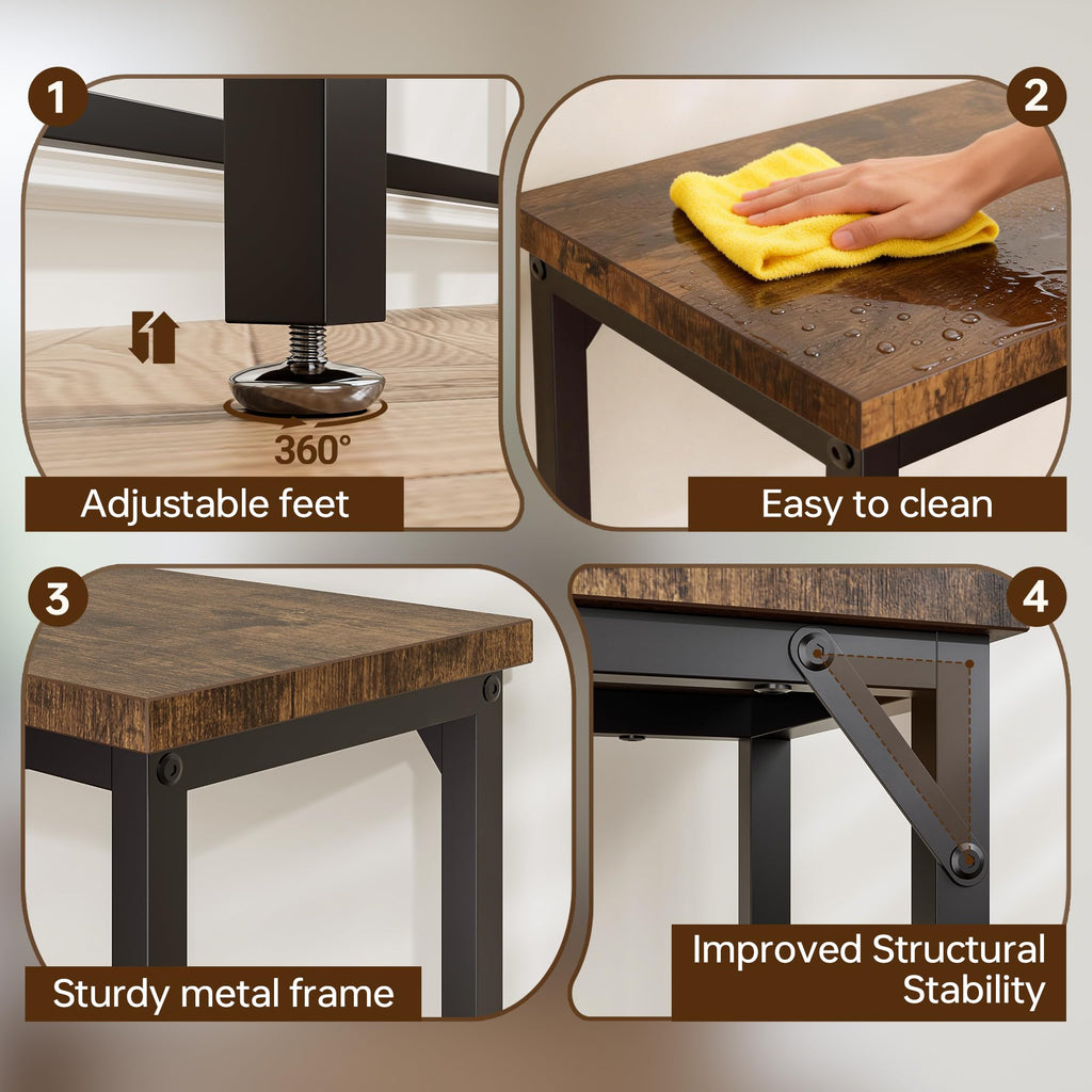 Brown Narrow Console Table O1090
