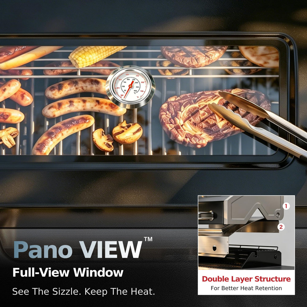 4 Burner Gas Grill with Infrared Side Burner K797696