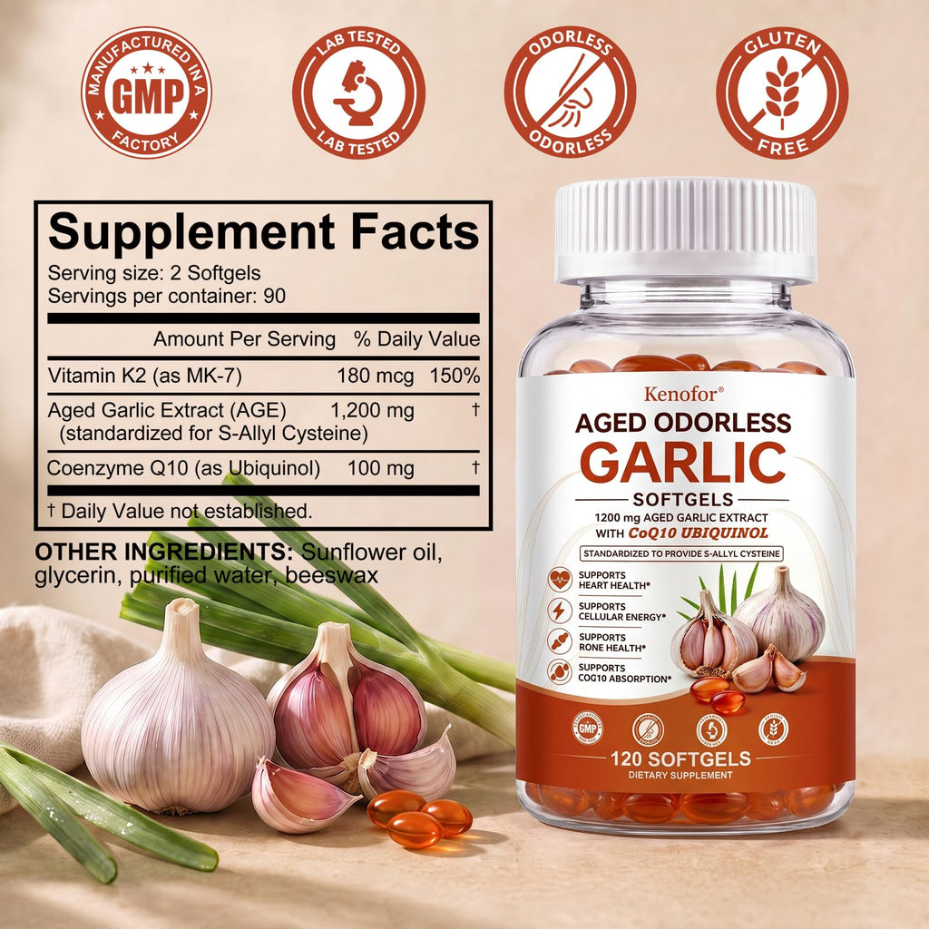 Aged Garlic Extract Softgels 1,200 mg 180 Softgels H2099