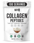 Bovine Collagen Peptides Powder, Hydrolyzed Type I & III, Grass-Fed Unflavored, 2.4lb V37466
