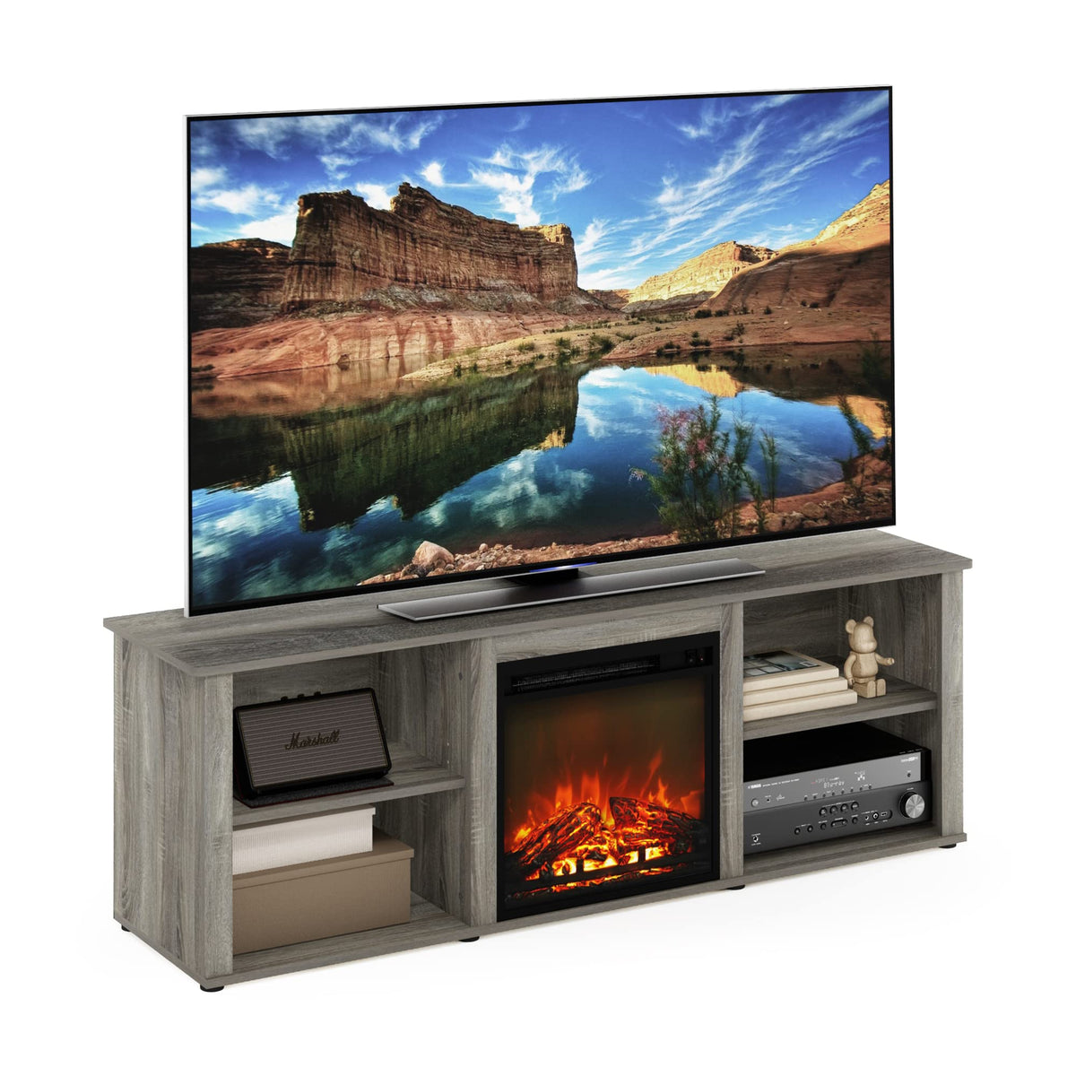 3-Tier Fireplace TV Stand for 70 Inch TV E1086