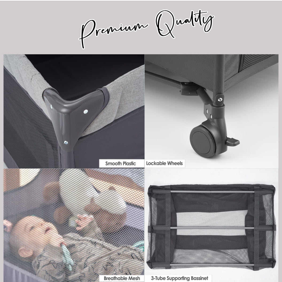 5-in-1 Pack and Play with Bassinet and Changing Table E5138