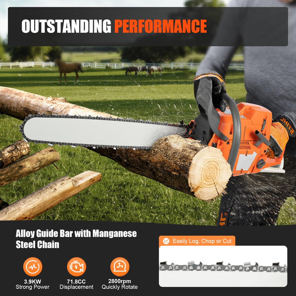 24 Inch Gas Powered Chainsaw B9591