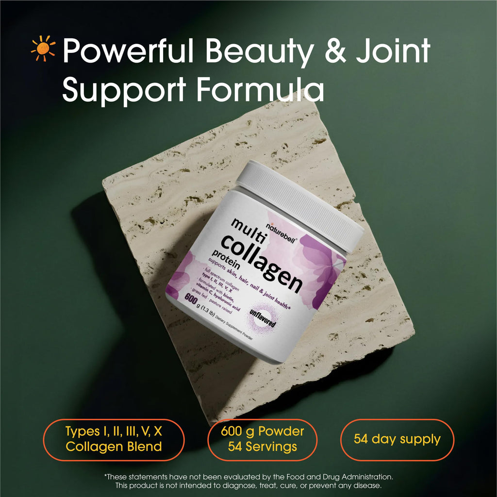 Hydrolyzed Collagen Peptides Protein Powder 600g Unflavored A6242