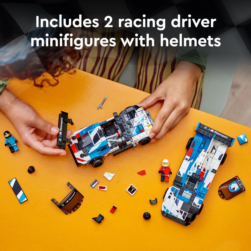Buildable Race Car Toy Set with 2 Models and 2 Minifigures M151