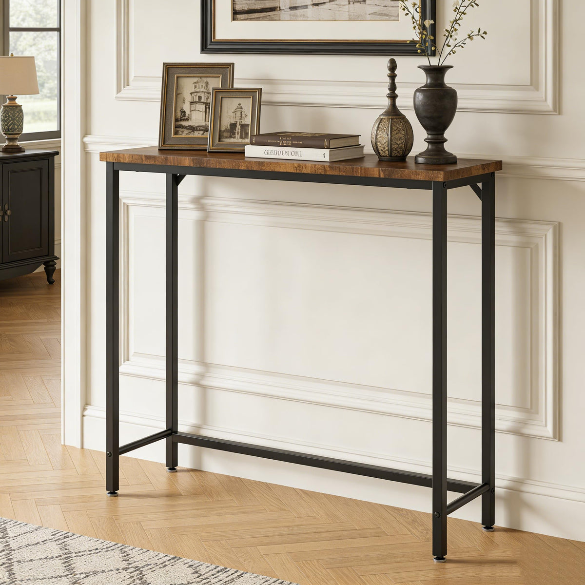 Brown Narrow Console Table O1090