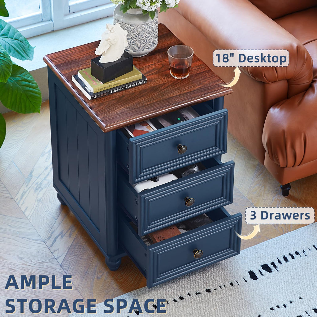 18" Night Stand with 3 Drawers P2583