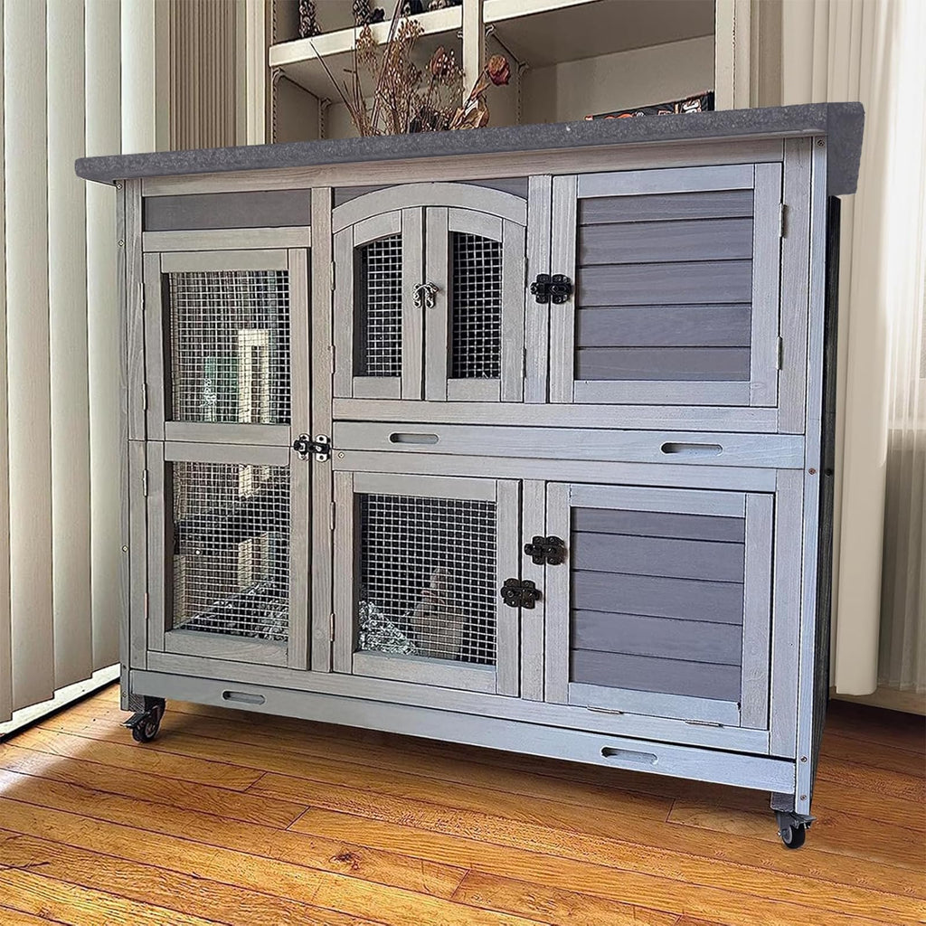 Rabbit Hutch with Plastic Tray U585