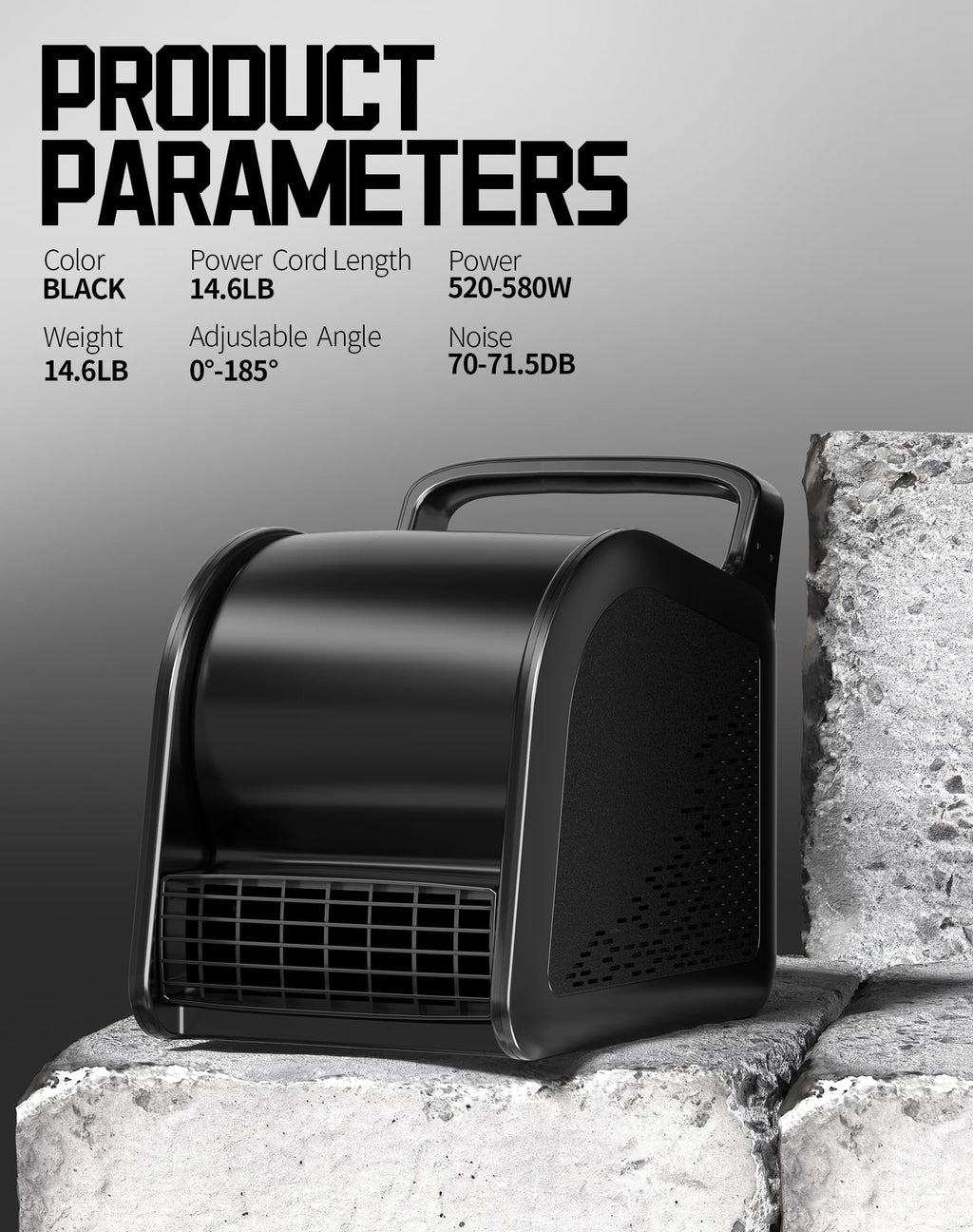 580W 685CFM Industrial Floor Fan X6744