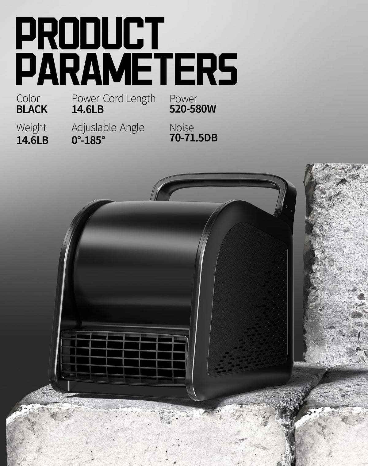 580W 685CFM Industrial Floor Fan X6744