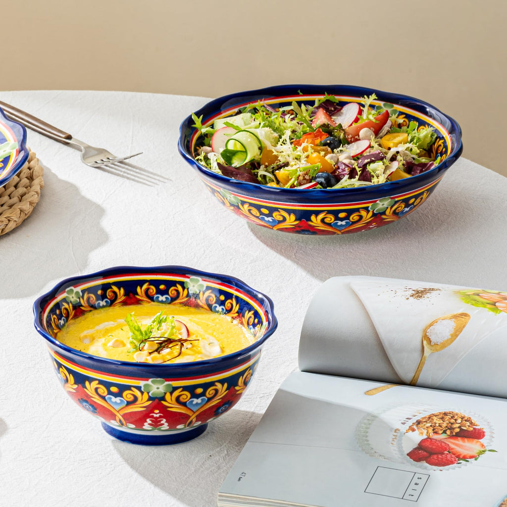 Ceramic Pasta Bowls Set, 27 oz Set of 4 A76937
