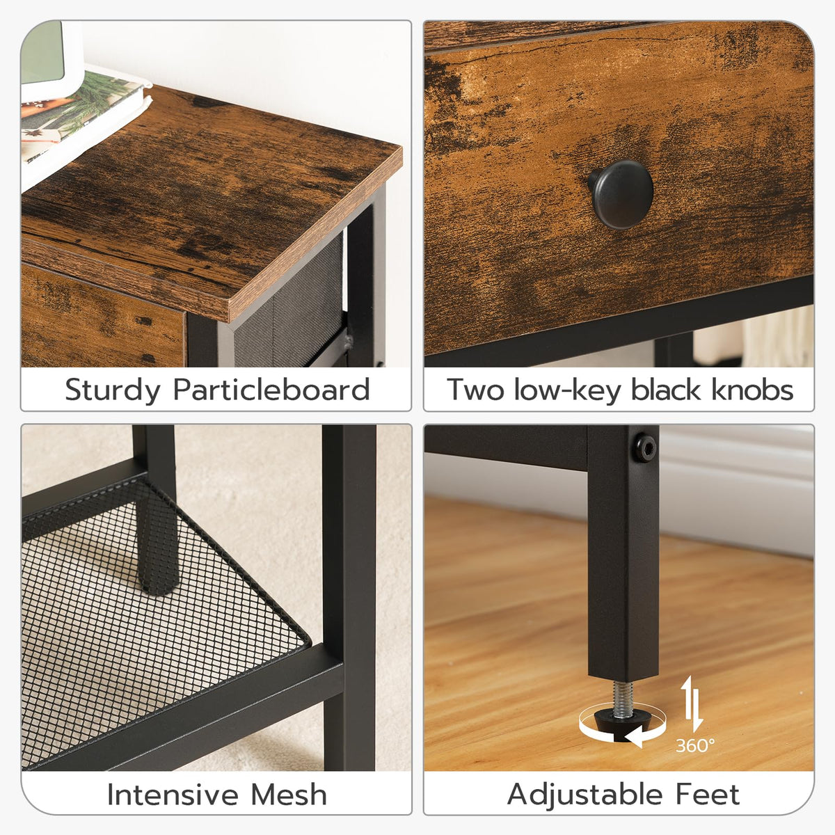 29.5" Narrow Console Table with 2 Fabric Drawers Y396120