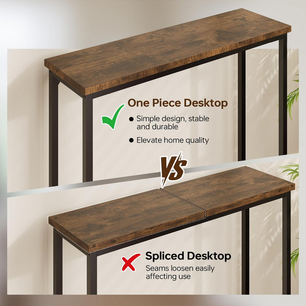 Brown Narrow Console Table O1090