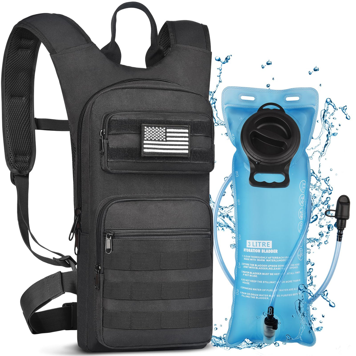 Hydration Backpack with 3L Water Bladder C6547