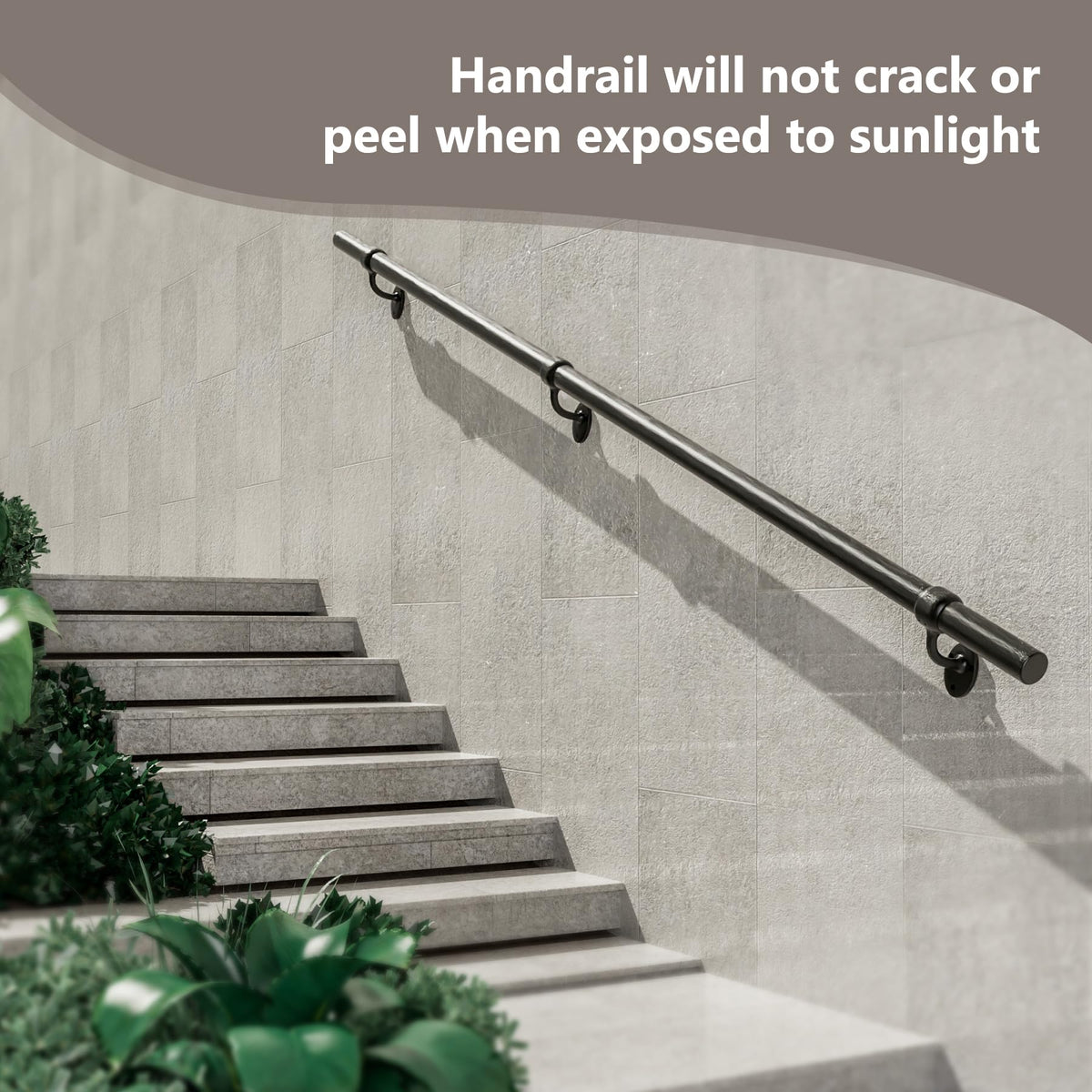 6 Feet Round Aluminum Stair Railing E50394