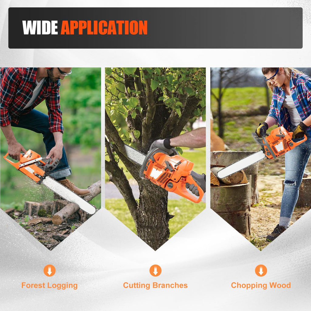 24 Inch Gas Powered Chainsaw B9591