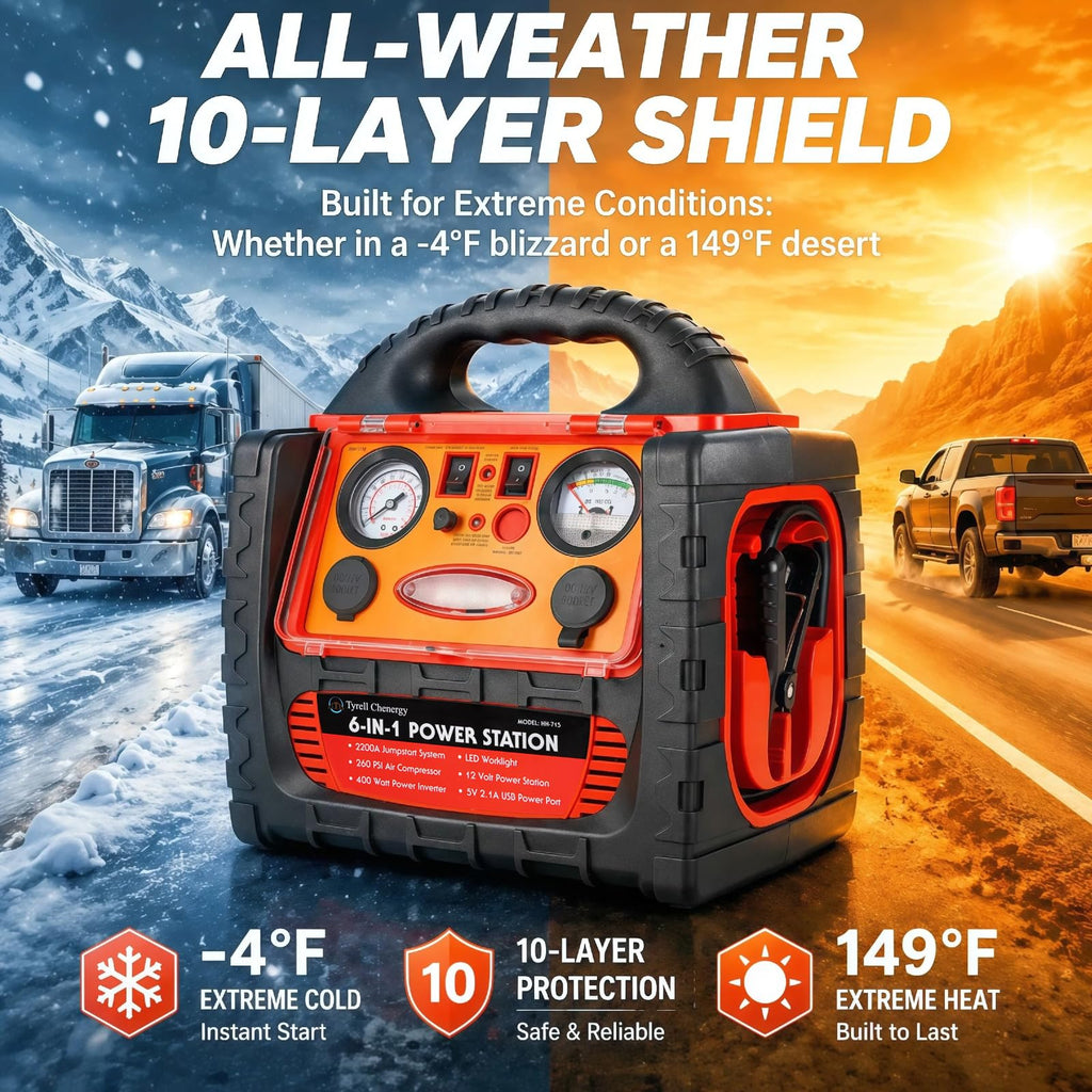 2200 Amp Car Jump Starter with Air Compressor M314