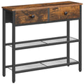 29.5" Narrow Console Table with 2 Fabric Drawers Y396120