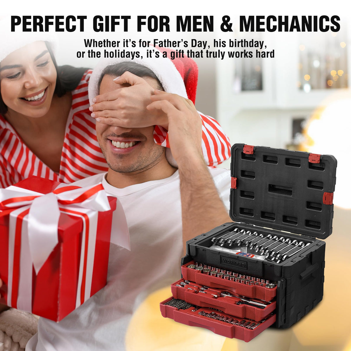 450-Piece Drive Socket Set 1/2" 1/4" 3/8" CR-V Metric and Imperial with Quick-Release Ratchet Wrench R551