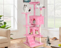 70-inch Pink Multi-Level Cat Tower & Cat Condo with Scratching Post W903
