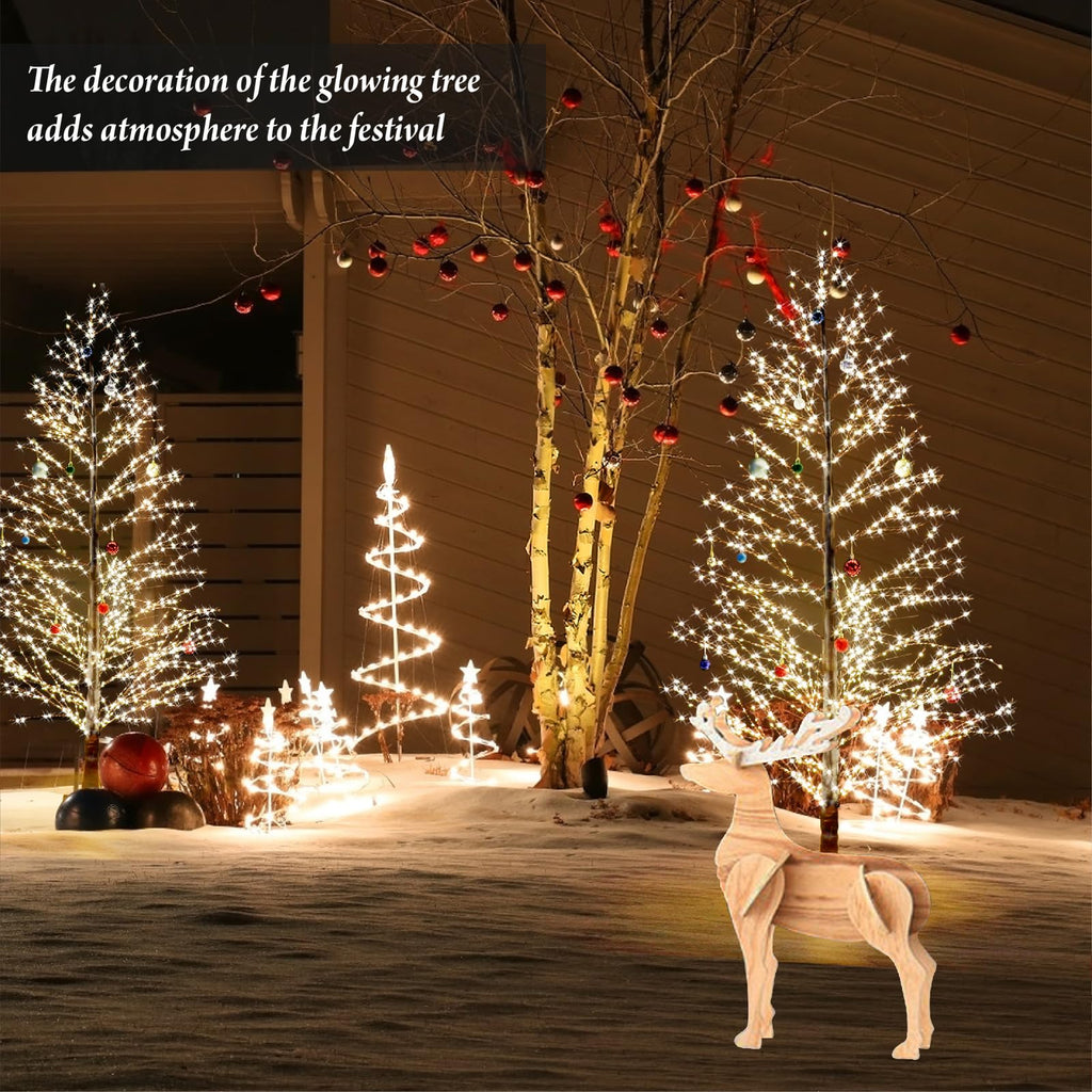 6FT Lighted Birch Tree with 1300 LED Lights T3468