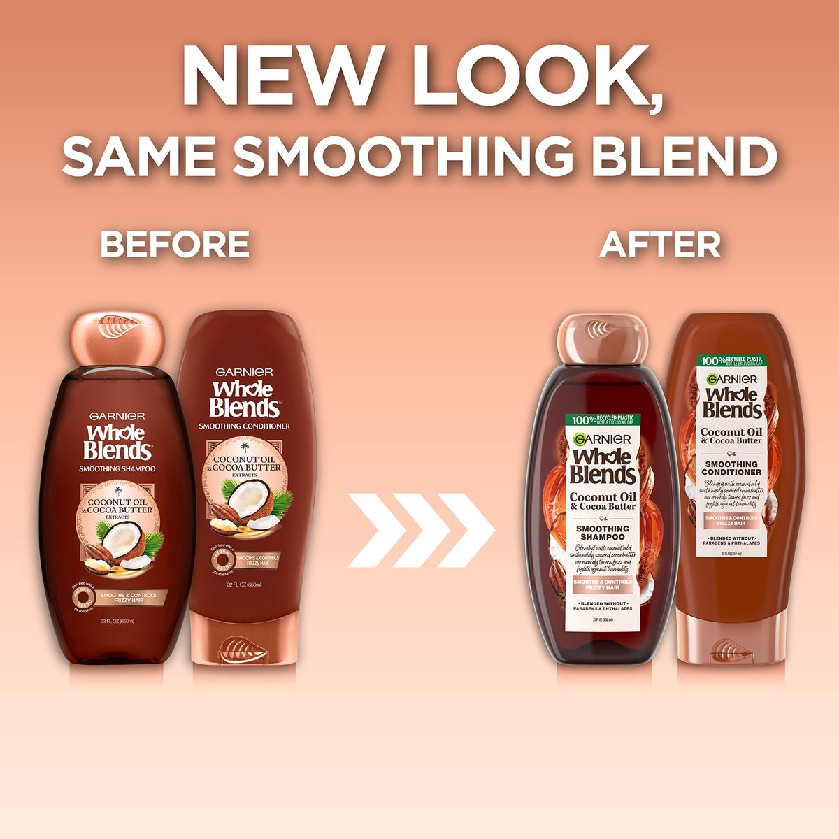 Smoothing Shampoo and Conditioner Set Coconut Oil Cocoa Butter 44 Fl Oz Y160