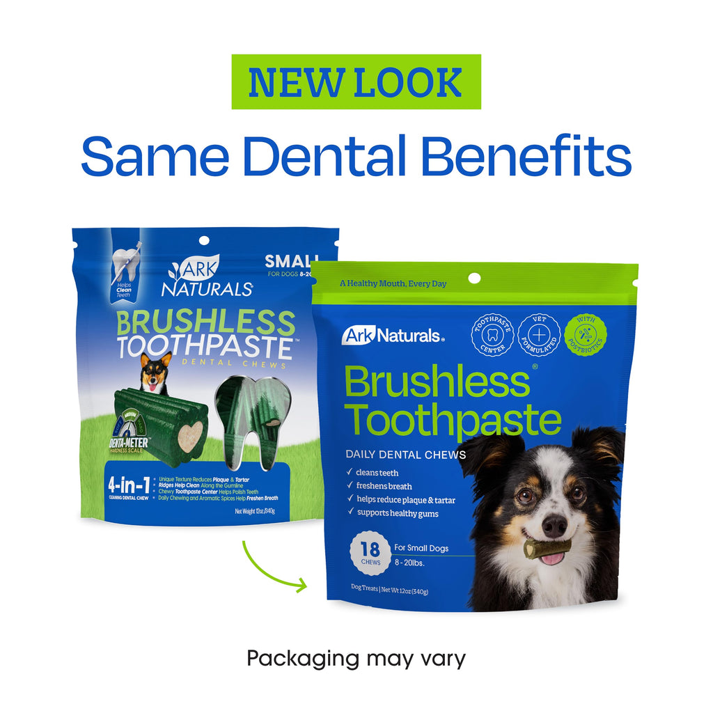 Brushless Toothpaste Dog Dental Treats Small Breeds 18 ct N3669