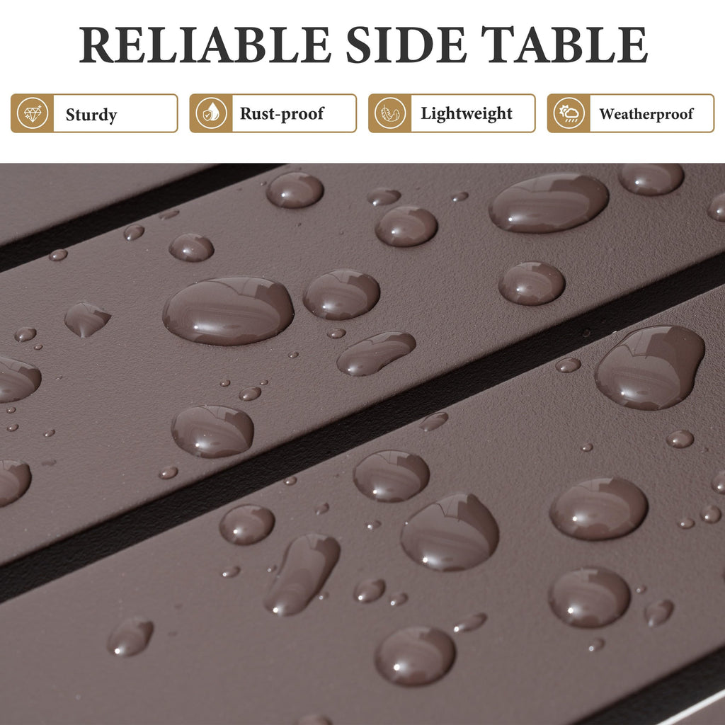Aluminum Outdoor Side Table Set of 2 F4817