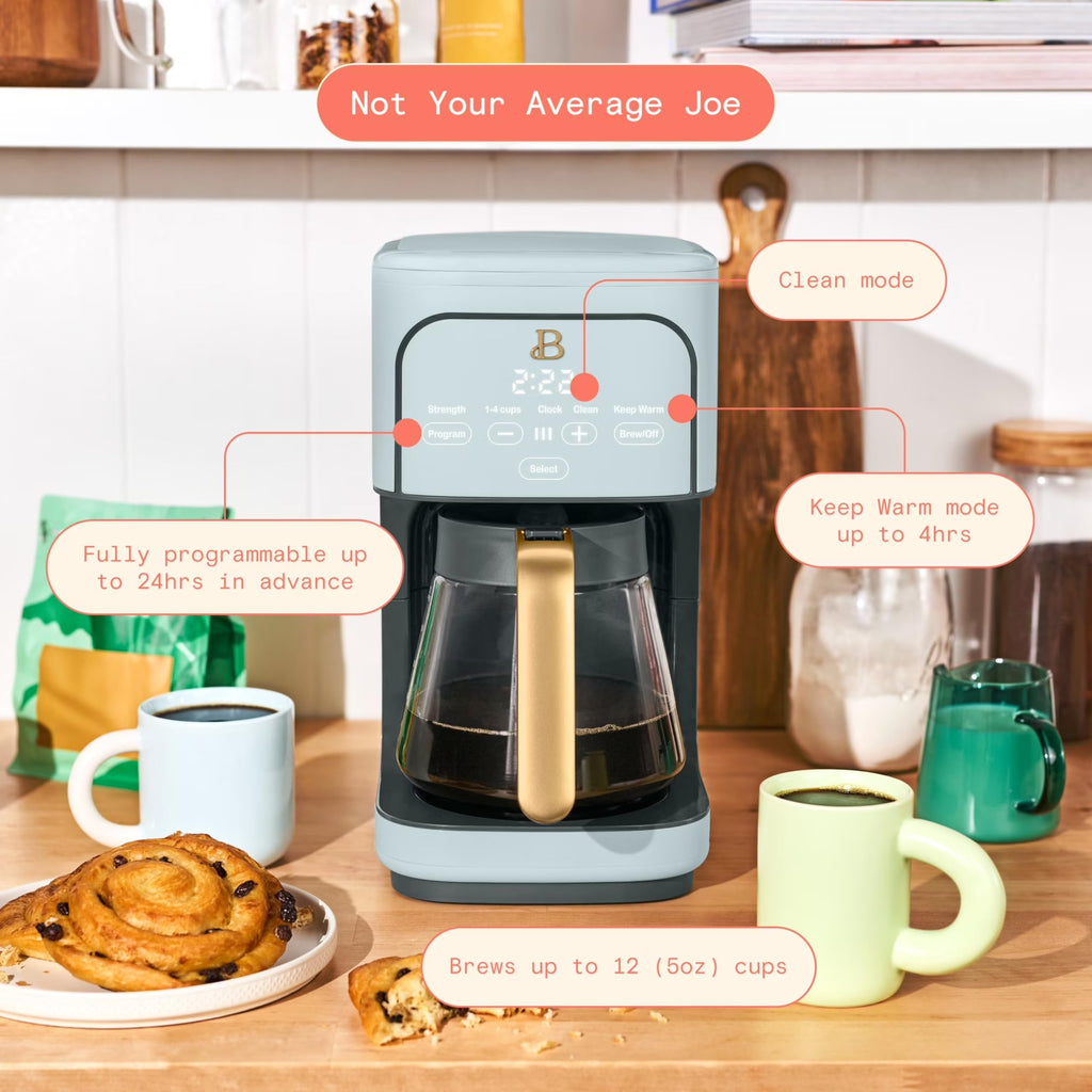 12-Cup Programmable Coffee Maker with Glass Carafe O1052