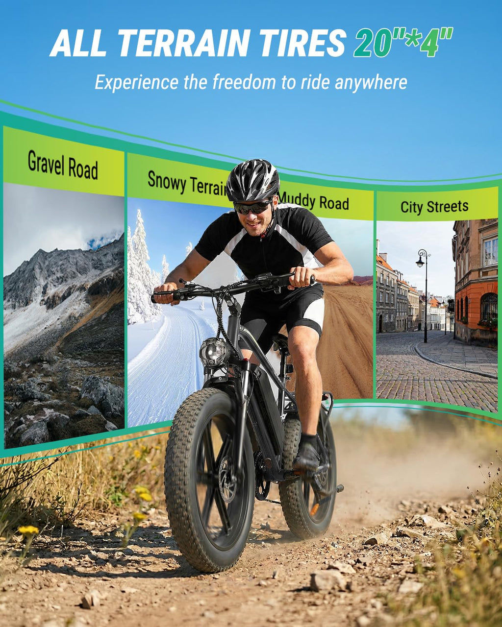 1000W Peak Electric Mountain Bike 48V 13Ah B1795