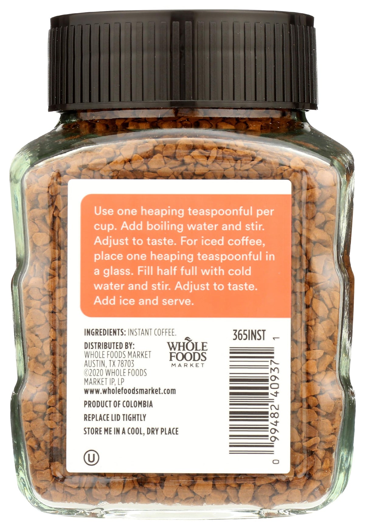 Instant Coffee Dark Roast 3.5 Ounce Z580