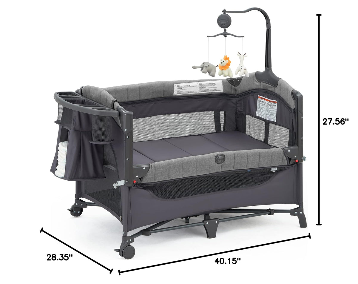 5-in-1 Pack and Play with Bassinet and Changing Table E5138