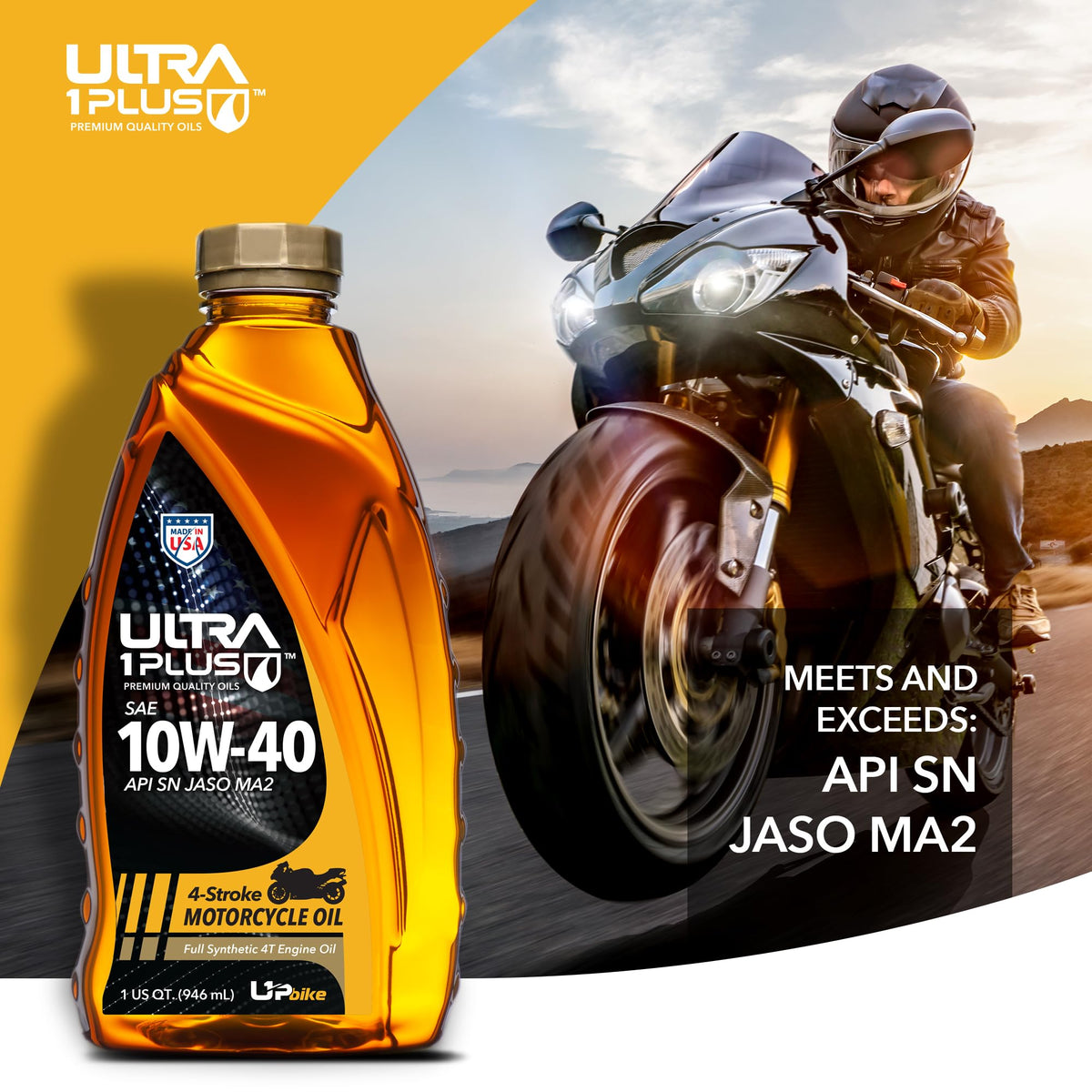 10W-40 Full Synthetic Motorcycle Oil 6 Quarts M7205