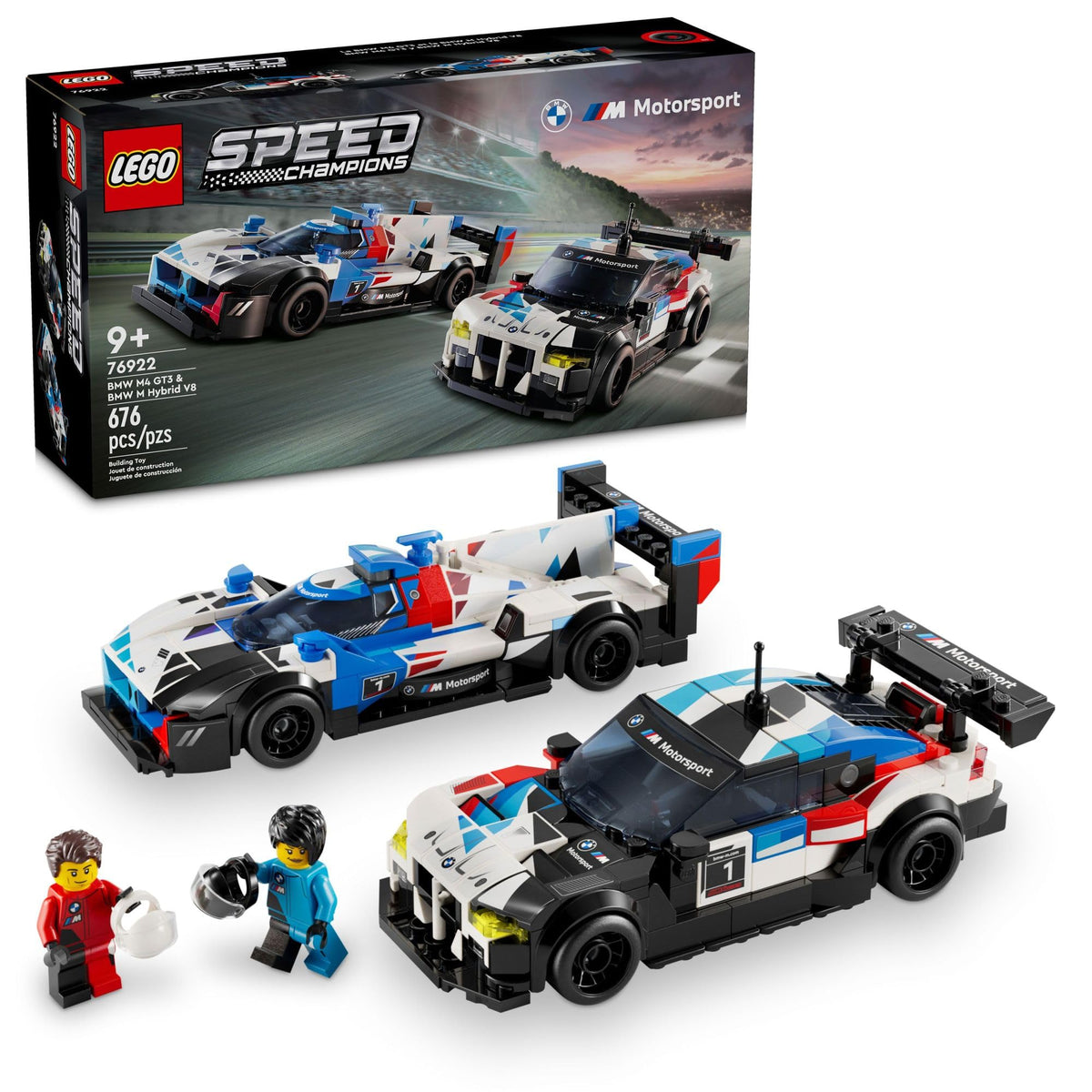 Buildable Race Car Toy Set with 2 Models and 2 Minifigures M151
