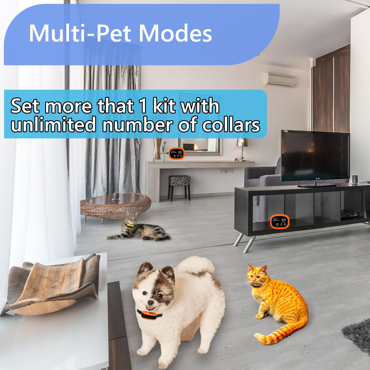 Wireless Indoor Electric Pet Barrier for 2 Dogs V688