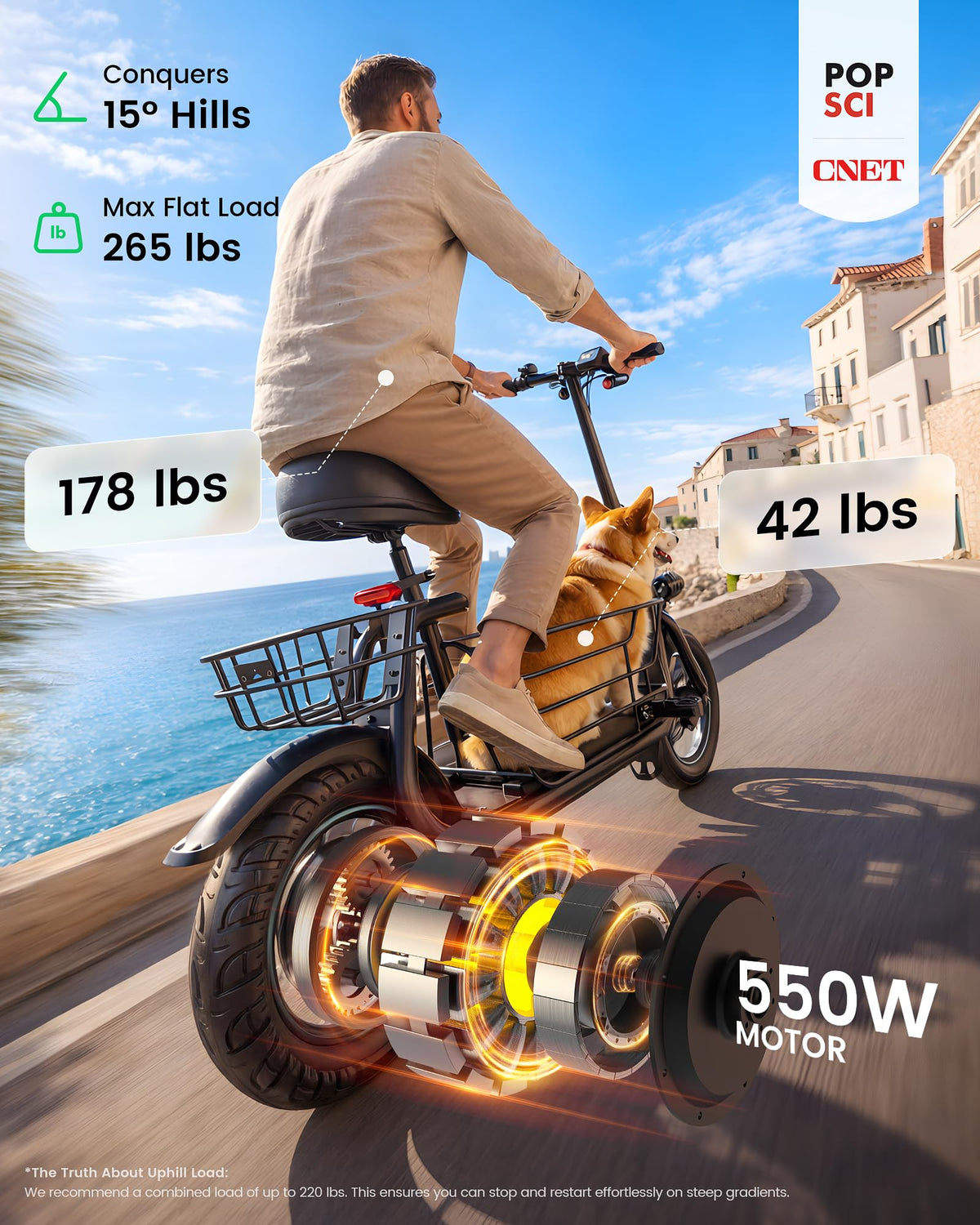 Electric Scooter with Seat W173