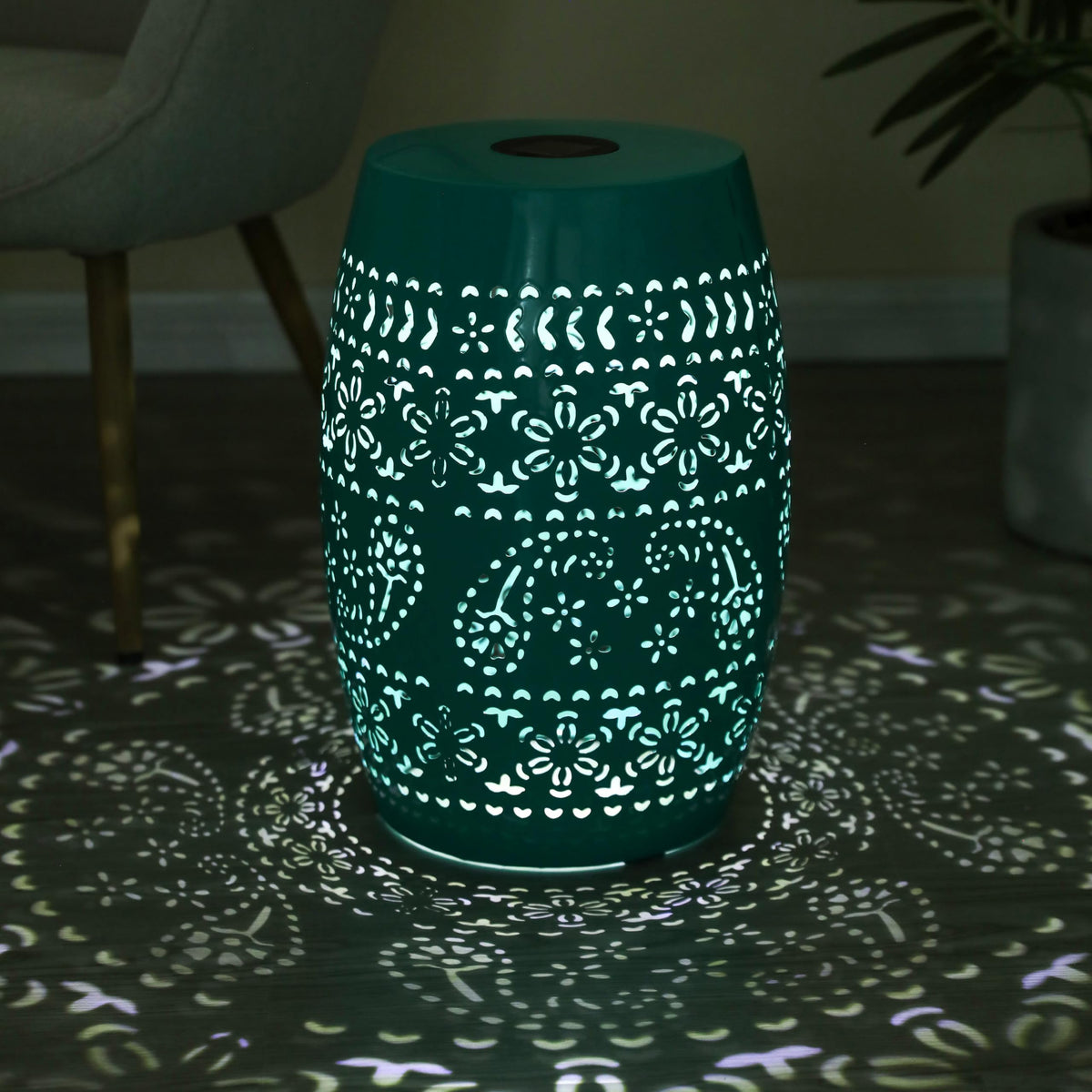 Teal Metal Patio Side Table M456753