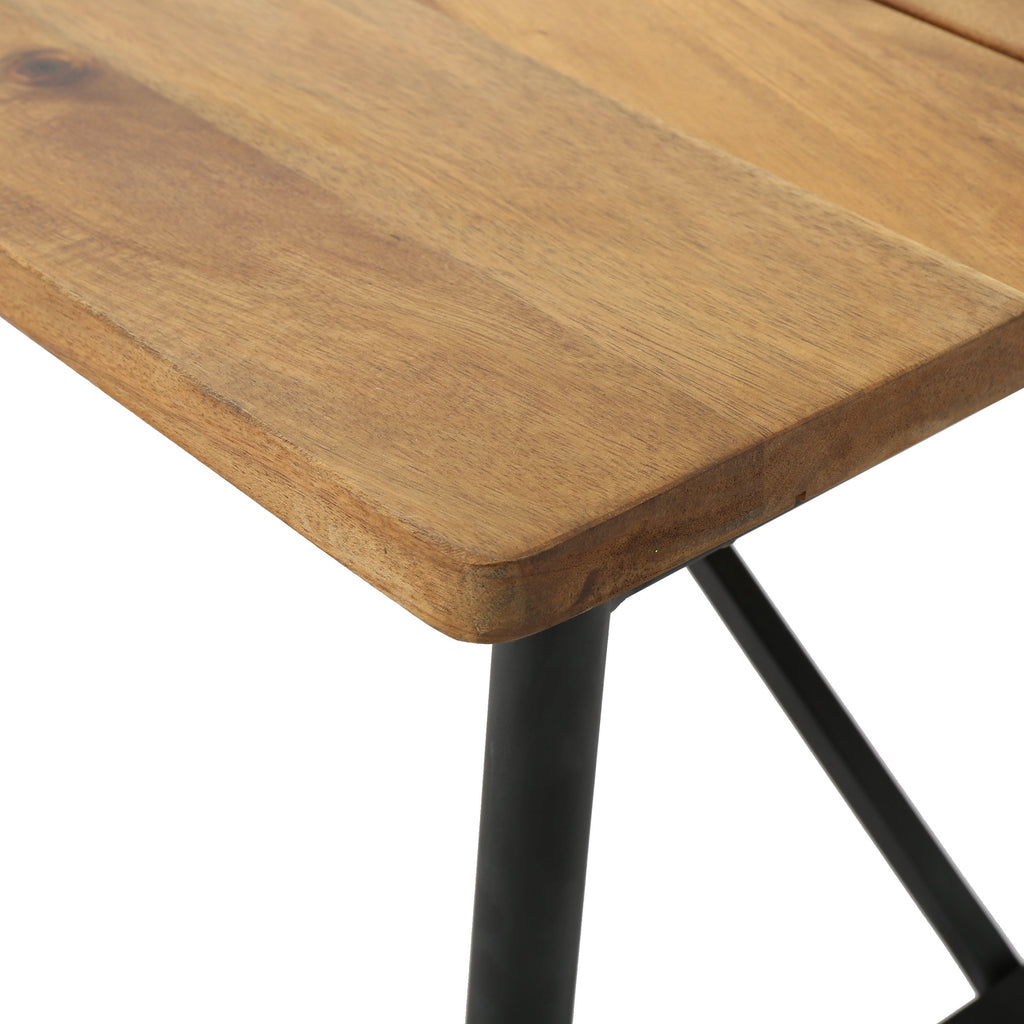 Acacia Wood Coffee Table with Iron Accents N735122