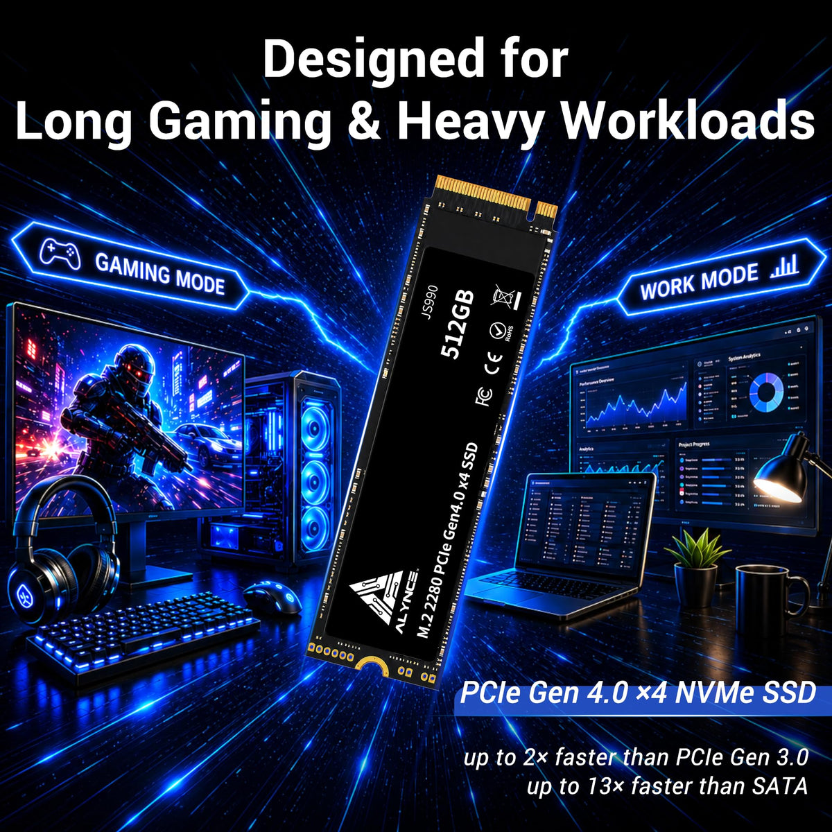 512GB PCIe Gen4 x4 NVMe M.2 2280 SSD A518