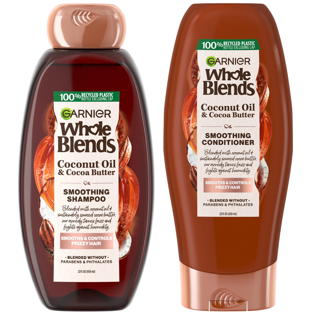 Smoothing Shampoo and Conditioner Set Coconut Oil Cocoa Butter 44 Fl Oz Y160