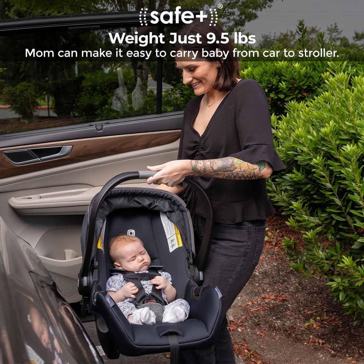 Infant Car Seat and Base, Rear-Facing 4-30lbs, Black A880