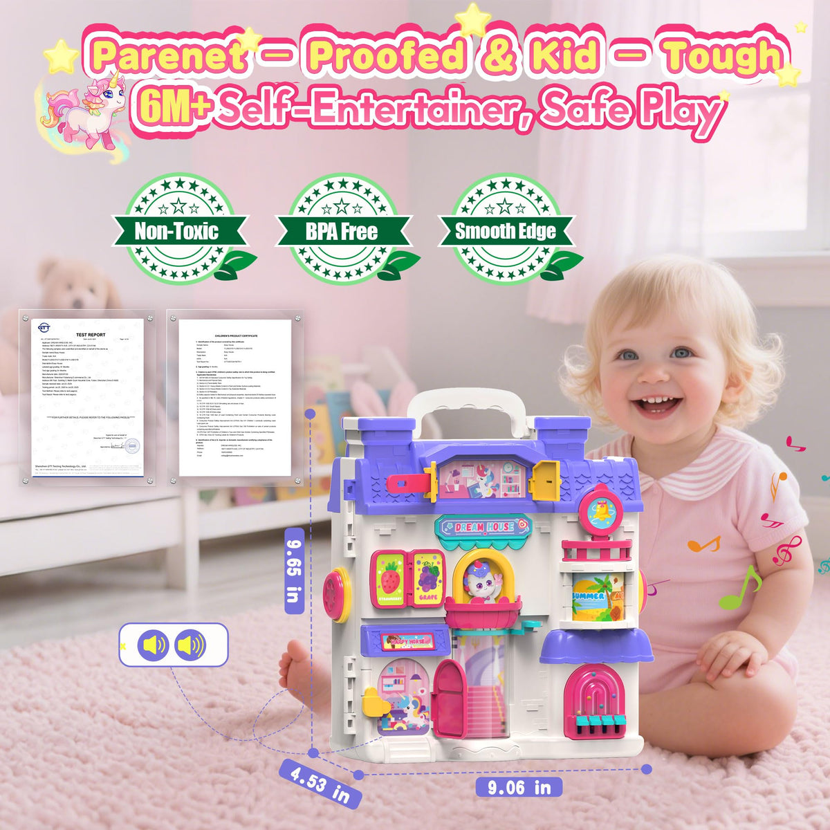 Montessori Busy Board for 1-2 Year Old Y113