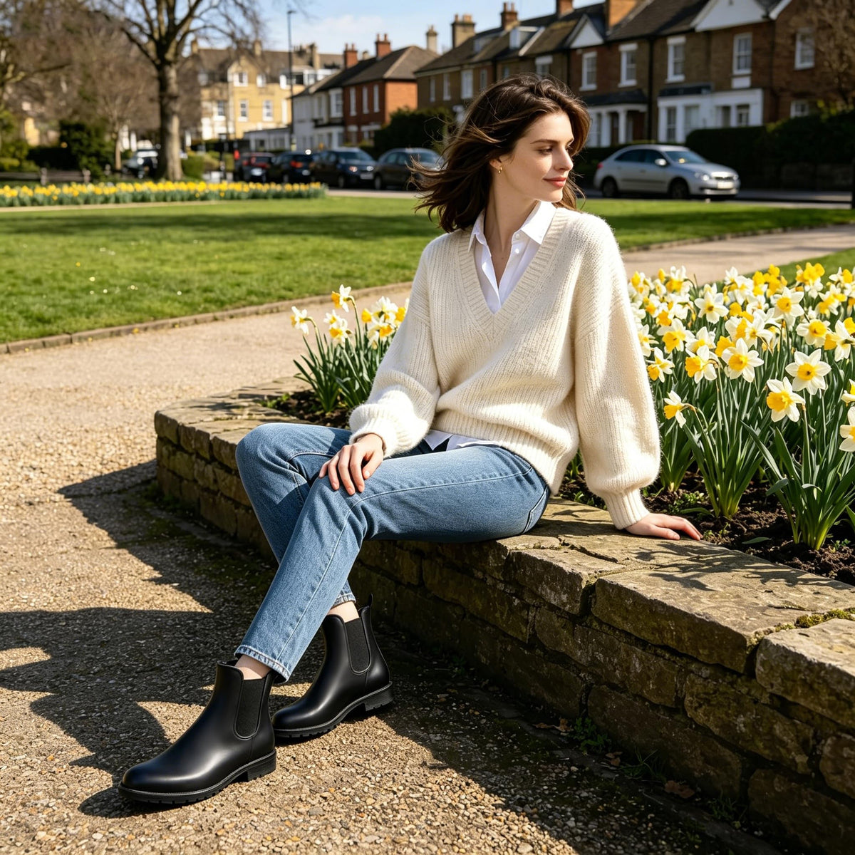 Ankle Rain Boots Waterproof Chelsea Boots O6573