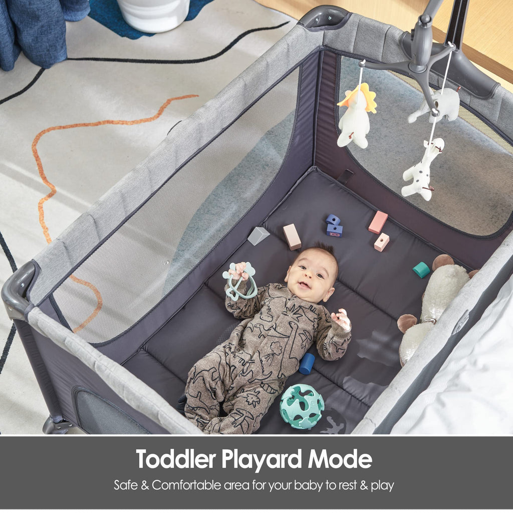 5-in-1 Pack and Play with Bassinet and Changing Table E5138