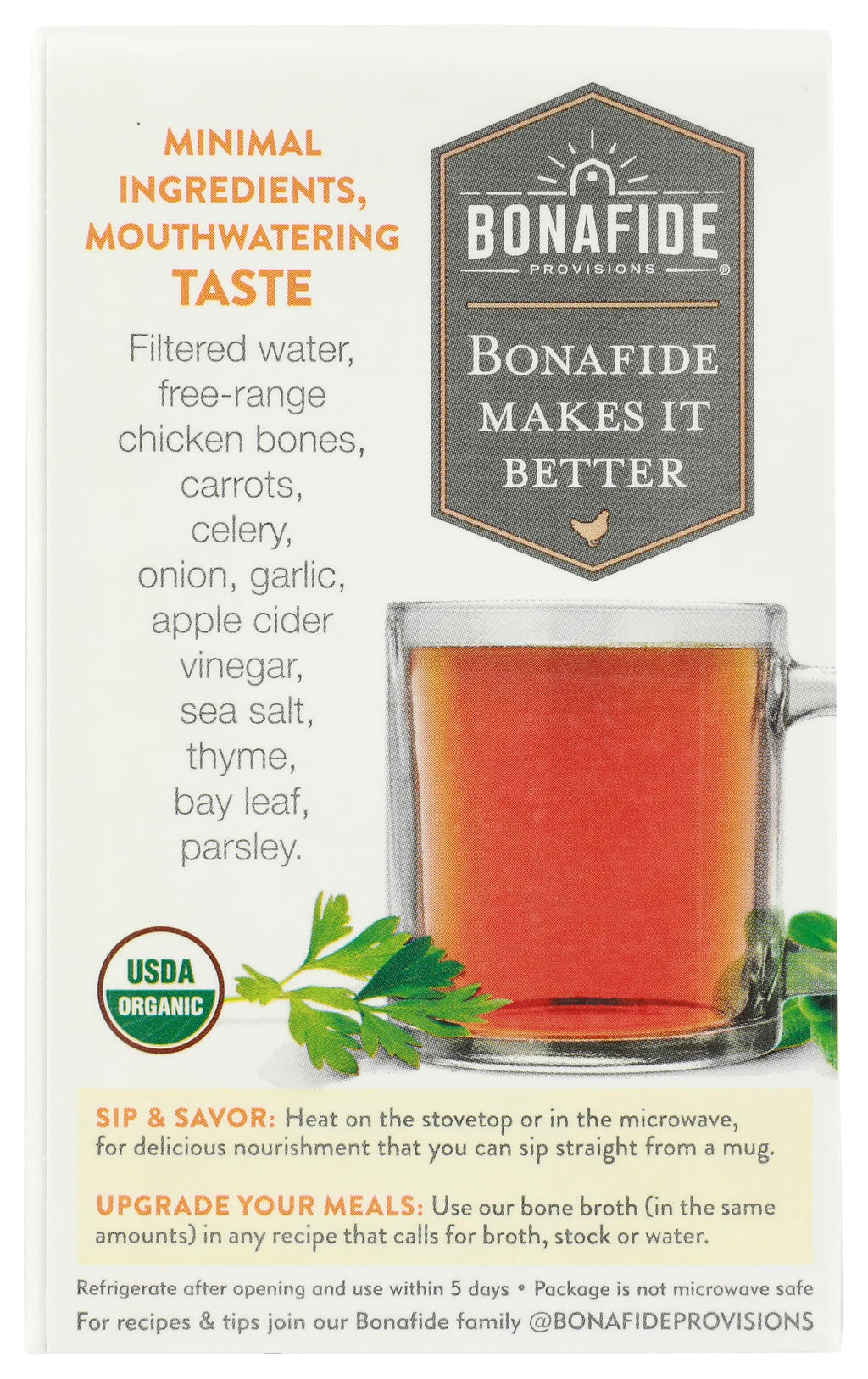 Organic Chicken Bone Broth 16.9 Ounce M224042